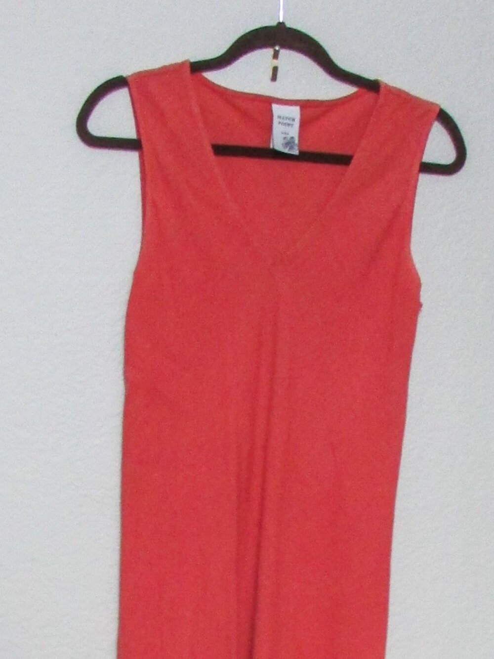 Match Point Long Linen Sleeveless Dress - Coral